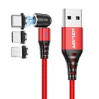 540 Degrees Rotate Usb Cables 3 In 1 Data Cable Professional Magnet Charger