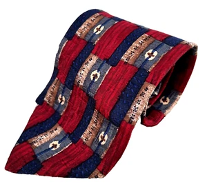 Ermenegildo Zegna Men's Tie 100% Silk Necktie Luxury Color block Designer - Picture 1 of 7