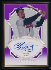 Chipper Jones 2020 Topps Definitive Purple Gold Framed Auto 9/10 Braves