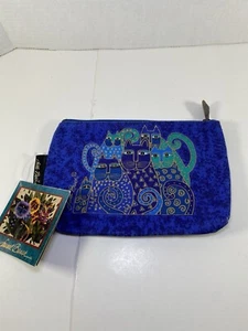 Laurel Burch Zippered Three Cat Makeup Cosmetic Travel Bag NEW - Picture 1 of 13