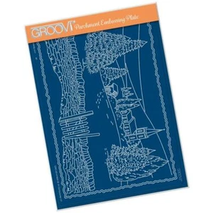 Estampillas Clarity escena de invierno de Jayne - placa Groovi de Church Valley A5 - Imagen 1 de 1