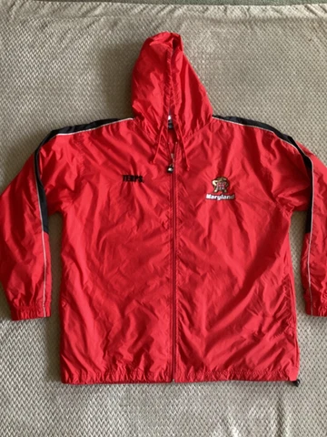 Maryland Terrapins Starter Men's Vintage 90s Full-Zip Windbreaker Jacket Large Cover