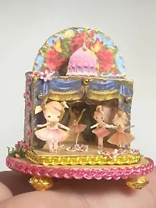 Handwerker Kinder Ballerina Spielzeug Theater Tanz 1:12 Puppenhaus Ann Monteiro OOAK - Bild 1 von 24