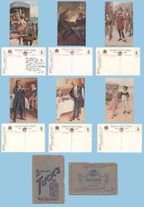 VINTAGE - SET OF SIX TUCK'S DICKENS' CHARACTERS POST CARDS IN ORIGINAL SLEEVE - Picture 1 of 9