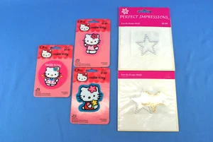 HELLO KITTY Offray Iron-On Applique Lot + Rhinestone Stars FREE SHIPPING - Picture 1 of 4