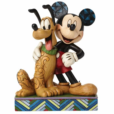 Disney Traditions Figurine - Best Pals (Mickey & Pluto) - Image 1 of 3