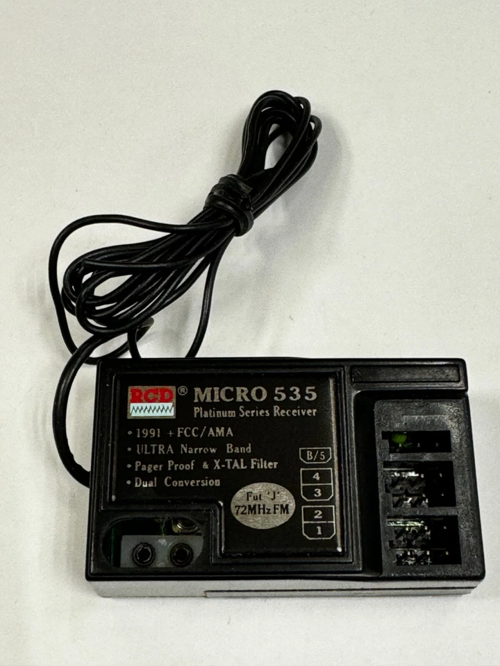 Excellent Hitec Micro 535 Negative Shift 72mhz RC Airplane Receiver Futaba Hitec - Image 1 of 1