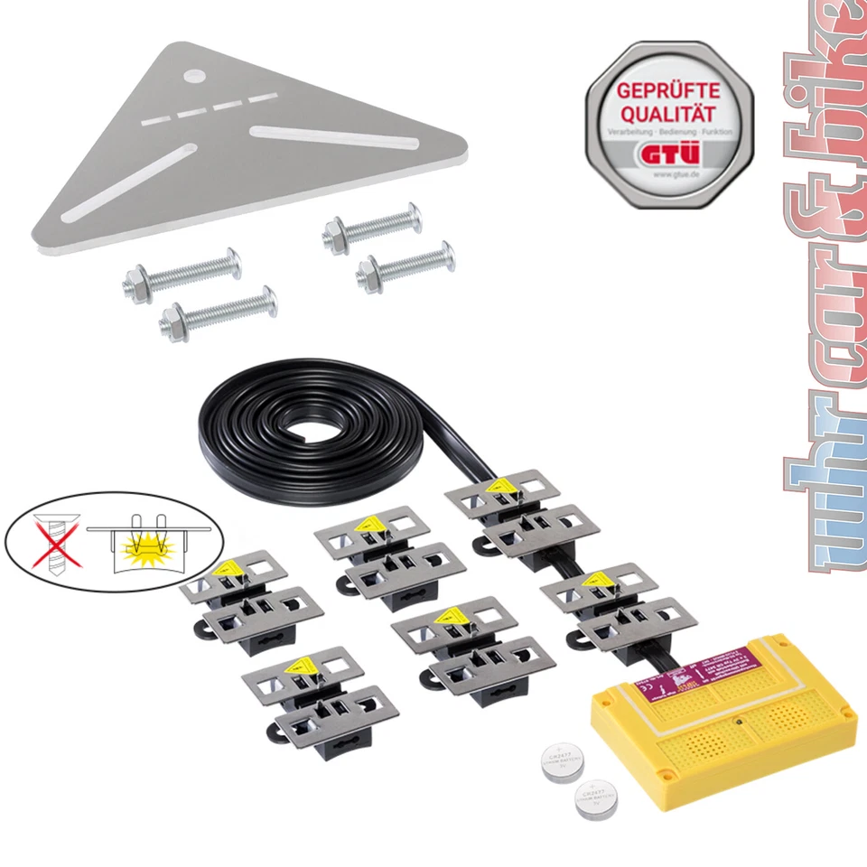 NORBERT SCHAUB GMBH Dispositivo de defensa contra martas ultrasónico de alto voltaje Stop&Go 8 Plus-Minus SKT incl. ángulo