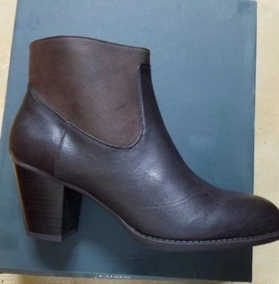 Women's Chaps by Ralph Lauren Misa Dark Brown Bootie Ankle Boots SIZES! NIB NEW - Image 1 of 4