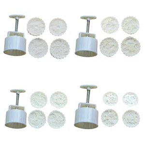 Hand-Pressure Moon Cake Molds Flower Pattern Cookie Stamps Moon Cake Maker - Picture 1 of 16