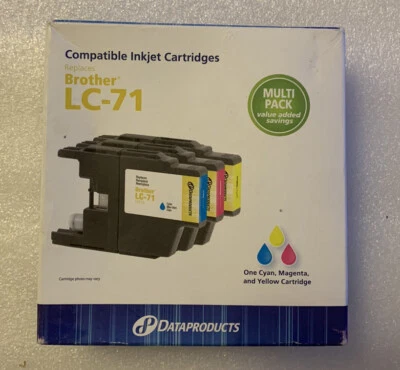 3-Pack Color Ink Cartridges - Compatible w/ Brother LC-71 Dataproducts - Image 1 of 3