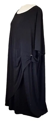 Женское черное платье с коротким рукавом Dana Buckman 3X - Изображение 1 из 4