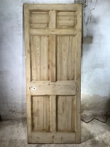 30 1/4"X 76 1/8" Georgian Internal Stripped Pine 6 Panel Door 2over2over2 - Picture 1 of 12
