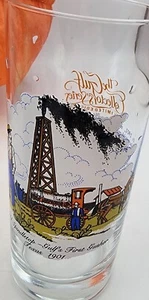 Gulf Oil Collectors Series Tumbler Glass 1st Gusher 1901 Texas Old Spindletop - Picture 1 of 3