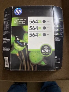 HP #564XL Schwarz High Capacity Tinte 3 Neu Versiegelt 1/15 Original. - Bild 1 von 3