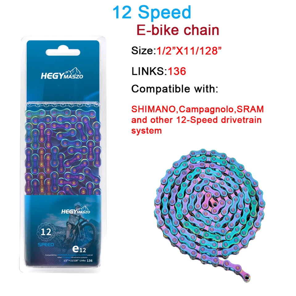 KMC E12 E-Bike 12 velocidades bicicleta eléctrica cadena 130/136L SUMC MTB/carretera/ciudad bicicleta eléctrica EE. UU. Foto 1 de 4