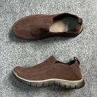 NEW Lands End Shoes Mens 9 Brown Leather Slip On Moc Toe Loafer Casual Comfort