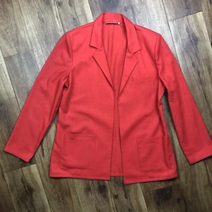Vintage Lloyd Williams Women Sz L Red Blazer Coat - Picture 1 of 11