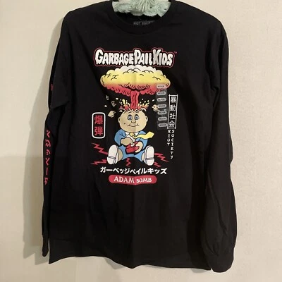 Garbage Pail Kids Adam Bomb Unisex Heavy Cotton Black Long  Sleeved Tee - Image 1 of 4
