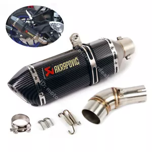 Slip on Muffler Exhaust Mid Pipe System for Yamaha MT-03 2016-2022 YZF R3 R25 - Picture 1 of 12