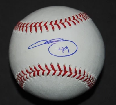 CHRIS VENTA FIRMADA OFICIAL DE LAS GRANDES LIGAS DE BÉISBOL BECKETT CERTIFICADO DE AUTENTICIDAD BRAVES, WHITE SOX Foto 1 de 2