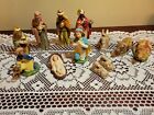 Mixed Vintage Lot Nativity scene set w/12 Figures Made in Italy & Japan
