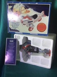 COCA-COLA DIE CAST MODEL PLANE PEDAL VEHICLE, VINTAGE  (SILVER EDITION) - Picture 1 of 4