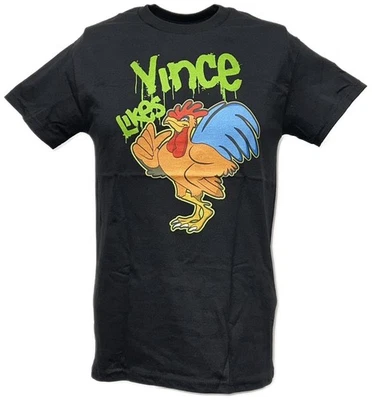 Мужская черная футболка Vince Mcmahon Loves Rooster DX D-Generation X - Изображение 1 из 4