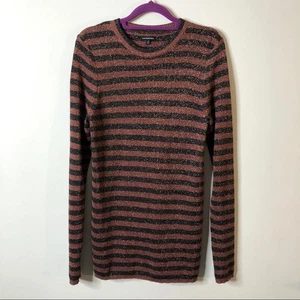 WhoWhatWear striped metallic tunic bronze & black - Picture 1 of 5