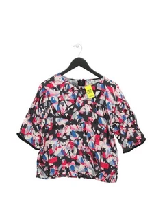 Kin Women's Blouse UK 12 Multi 100% Viscose 3/4 Sleeve Crew Neck Basic - Picture 1 of 5