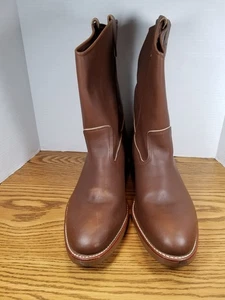 Iron Age Work Boots Men’s Size 15  Brown  Leather Steel Toe NOS Vintage Made USA - Picture 1 of 14