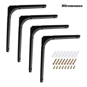 Hfromomee 4 piezas 5x6" soportes de estante de metal en forma de L soporte de montaje en pared de alta resistencia - Imagen 1 de 7