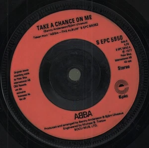 Abba Take A Chance On Me 7" vinyl UK Epic 1978 plastic label design 7" SEPC5950 - Picture 1 of 2