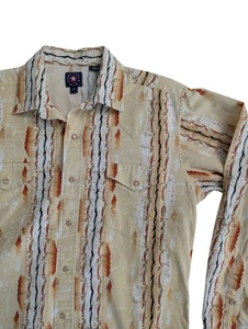 Panhandle Slim Shirt Men Medium Barbed Wire Western Snap Front Texas Cowboy  - Picture 1 of 14