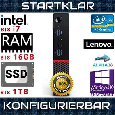 Lenovo ThinkCentre M700 WIN 10 PRO PC  Configurable Intel I7 1 To SSD 16 Go RAM - Bild 1 von 4