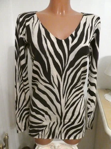 Schöner Damen Pullover, ZARA, Zebra-Look, Beige-Braun, Gr. M (36/38) - Bild 1 von 5