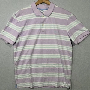 Brooks Brothers Polo Uomo Grande Riga Viola 1818 Performance Slim Fit - Foto 1 di 8