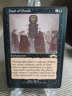 Exodus Oath of the Ghoul MTG Card Misprint Frame Misalignment Used - Image 1 of 4