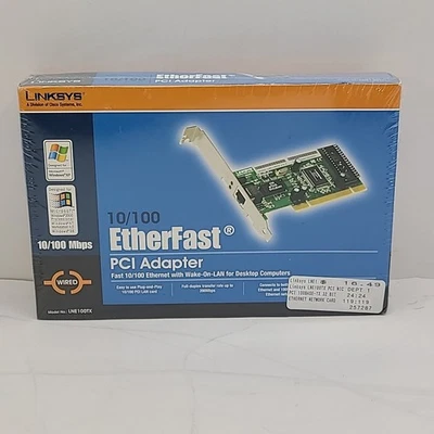Linksys 10/100 LAN Card Etherfast PCI Adapter LNE100TX *New Sealed Box* - Image 1 of 4