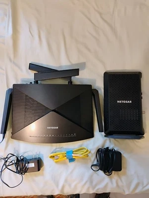 NETGEAR Nighthawk X10 7200 Mbps AD Router (R9000-100NAS) + CM1200 cable modem - Image 1 of 4
