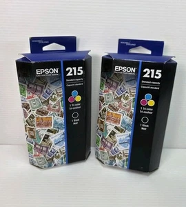 NEW EPSON 215 Ink Standard Capacity Black & Tri Color Cartridge Combo 08/2027 - Photo 1/5