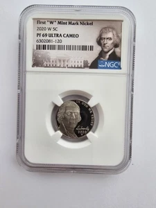 2020 W JEFFERSON NICKEL PF69 ULTRA CAMEO GRADED NGC 5C CLAD COIN WEST POINT  - Picture 1 of 4