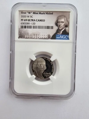 2020 W JEFFERSON NICKEL PF69 ULTRA CAMEO GRADED NGC 5C CLAD COIN WEST POINT  - Image 1 of 4