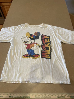 VINTAGE Mickey Unlimited Single Stitch T-Shirt w/ Flaws Use For The Graphics Art - Image 1 of 4