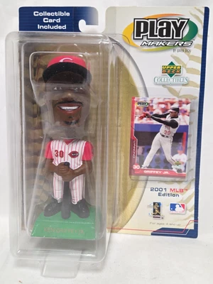 2001 Upper Deck Play Makers Ken Griffey Jr Bobblehead Cincinnati Reds - Selado - Imagem 1 de 4