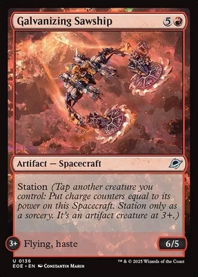 Magic - Galvanizing Sawship - Uc/Artefakt #0136 - Edge of Eternities - EN/NM - Bild 1 von 2