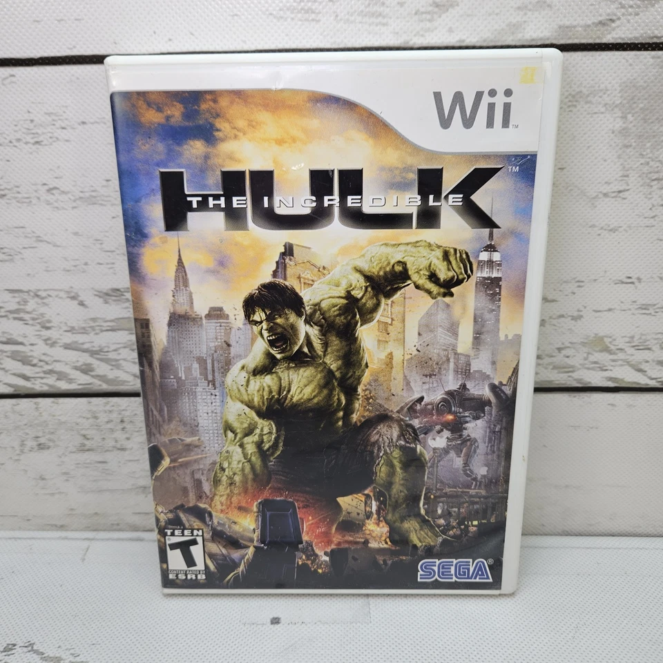 The Incredible Hulk Nintendo Wii Video Game 2008 Sega Marvel Action Open World - Image 1 of 4