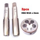 Professional 3pcs HSS M16 x 2mm Taper & Plug Tap and Die Set for Right Hand