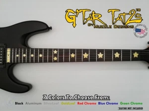 Adesivo decalcomania chitarra/basso Stars intarsio - 9 colori (confezione da due) mix or match - Foto 1 di 10