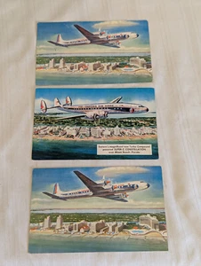 Eastern Airlines lot of 3 postcards 1959 Super-C Constellation Golden Falcon - Picture 1 of 4